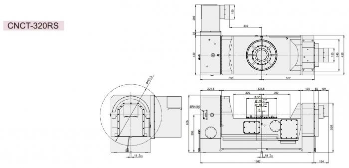 Двухосевой поворотный стол с наклоном от ЧПУ CNCT-320RS GSA+