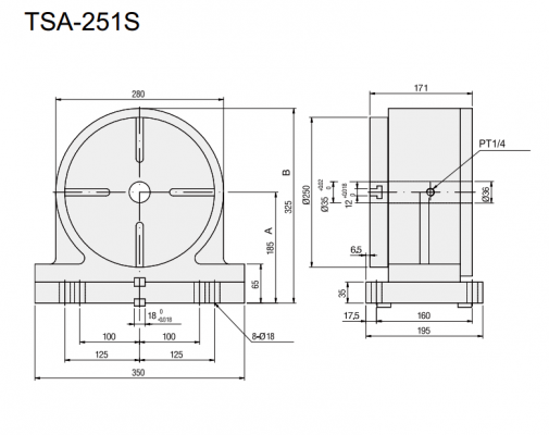 Задняя бабка с планшайбой TSA-251S