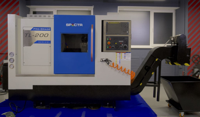 Токарный станок с наклонной станиной с ЧПУ SPECTR TL-200