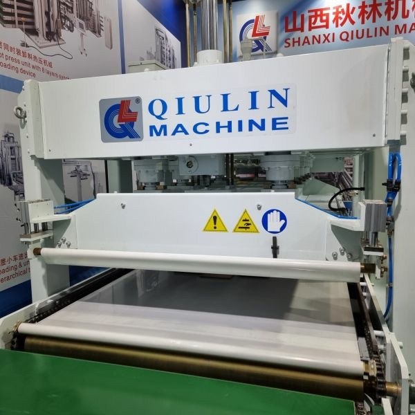 Линия прессования на базе проходного гидравлического горячего пресса Shanxi Quilin Machinery BY624х8/16