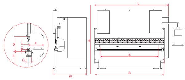 Гидравлический листогибочный пресс с ЧПУ HPB 50/2500