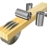 Схема обработки на 4-х стороннем пятишпиндельном станке